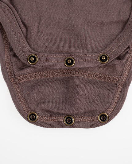 Wollen Overslagromper lange mouw – Merinowol - Peppercorn