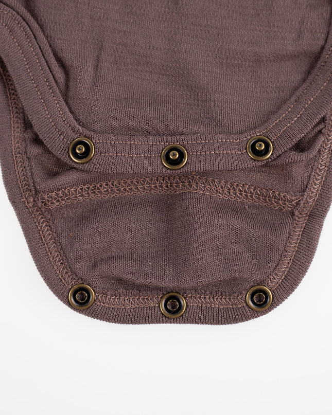 Wollen Overslagromper lange mouw – Merinowol - Peppercorn