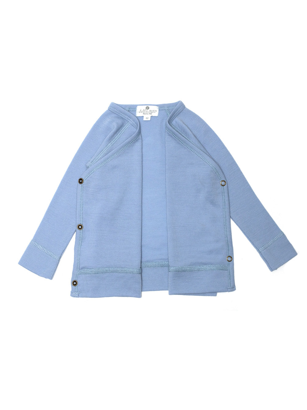 Baby wollen overslagtrui – Merinowol  - Blue Fog