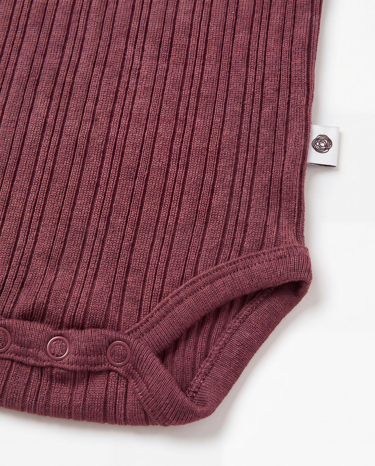 Woolen sleeveless rib romper - merino wool - Rose Brown