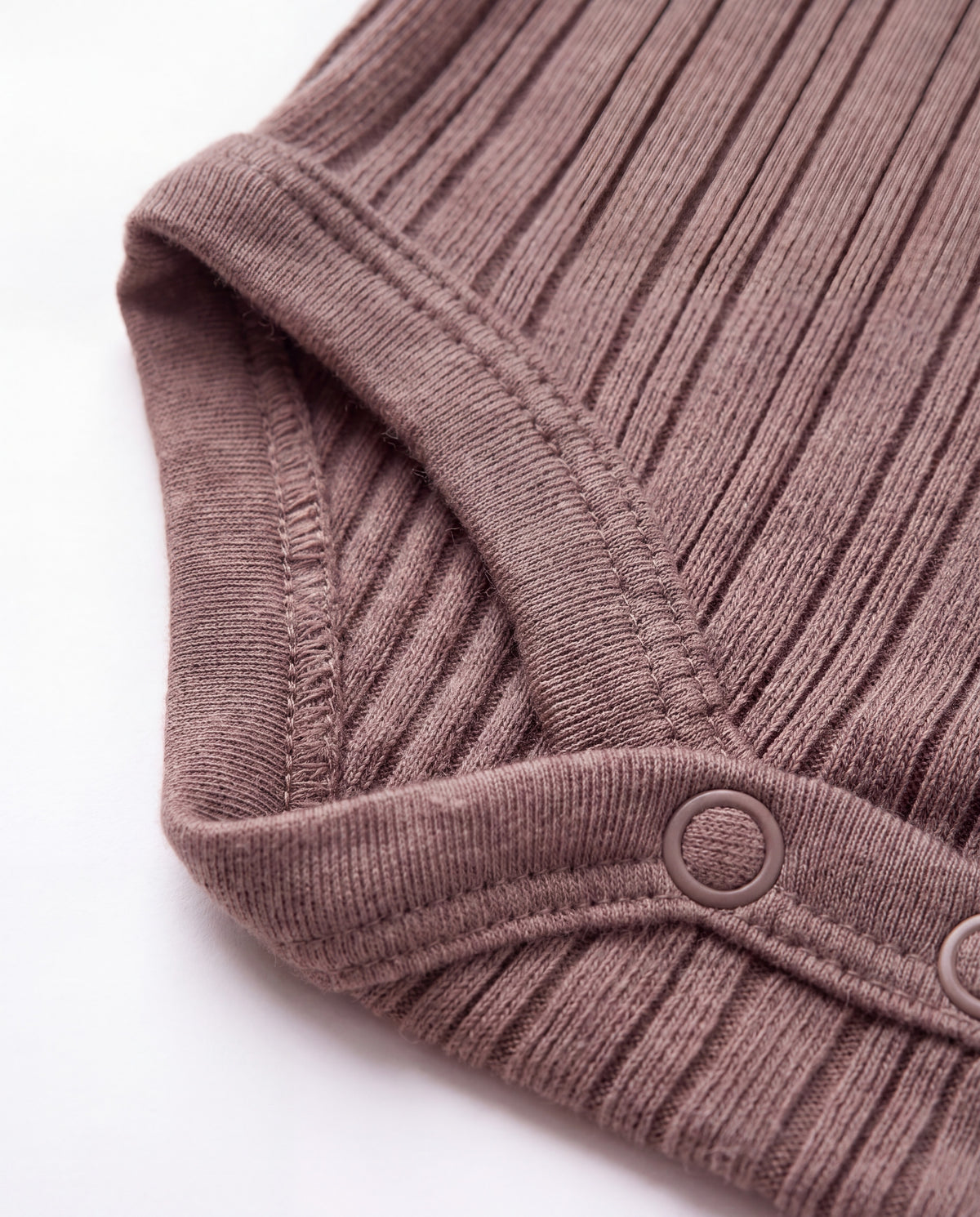 Woolen sleeveless rib romper - merino wool - Funghi