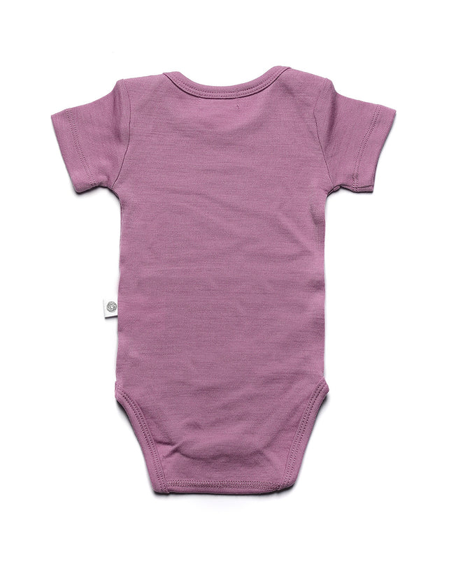 Wollen Romper korte mouwen – Merinowol - Lavender Mist