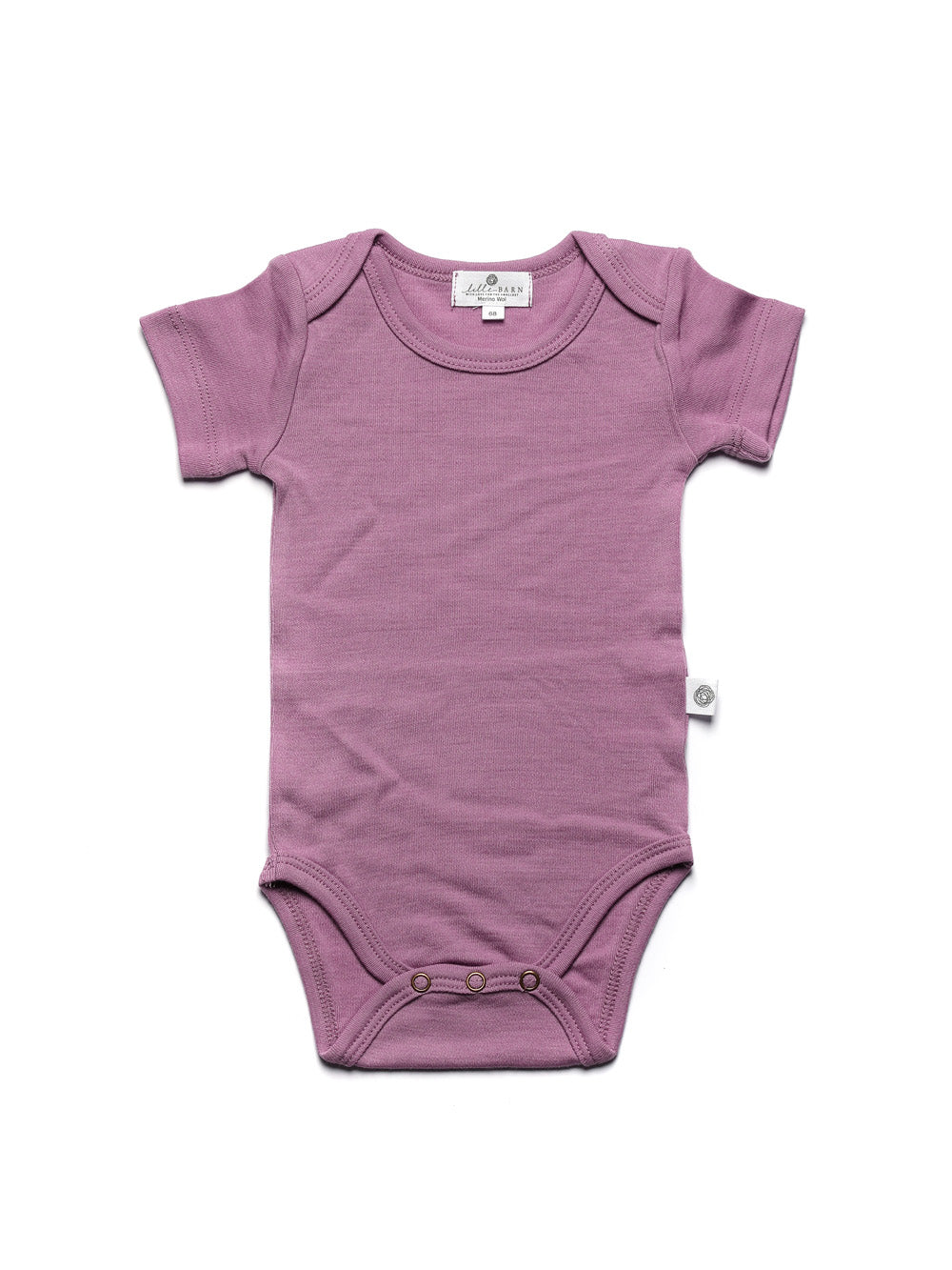 Wollen Romper korte mouwen – Merinowol - Lavender Mist