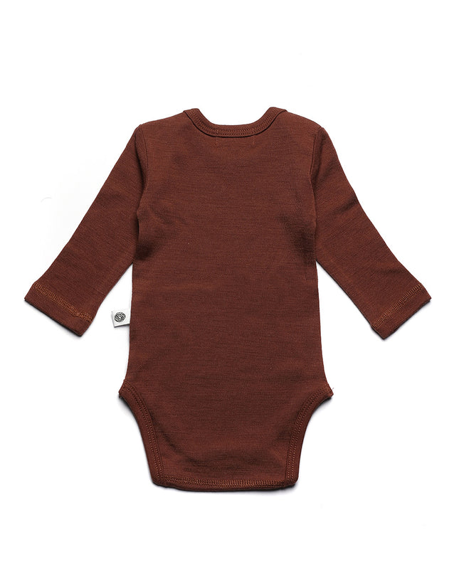 Wollen Romper lange mouwen - Merinowol - Cinnamon