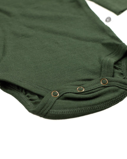 Wollen Romper lange mouw – Merinowol - Rifle Green