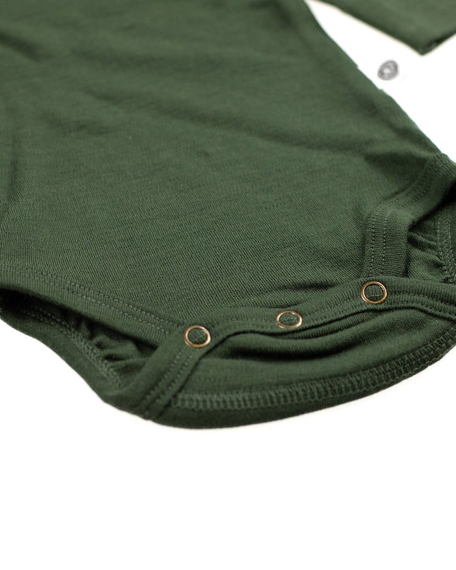 Wollen Romper lange mouw – Merinowol - Rifle Green