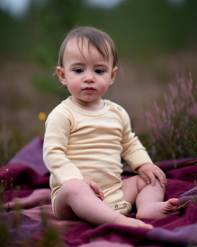 Wollen Romper lange mouw – Merinowol - Naturel