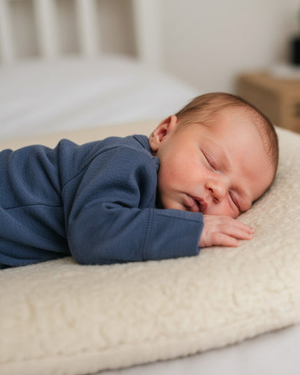 Wollen baby- kindertrui - Merinowol - Vintage Indigo